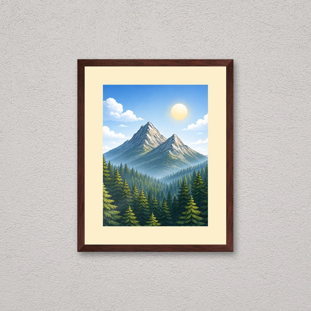 Il kit cornice da tavolo 15×20 cm a parete, con una fotografia di esempio dentro