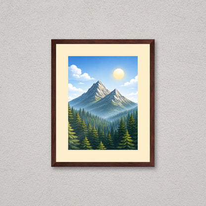 Il kit cornice da tavolo 15×20 cm a parete, con una fotografia di esempio dentro