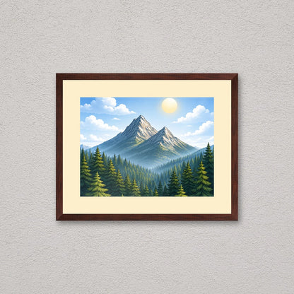 Il kit cornice da tavolo 15×20 cm a parete di traverso, con una fotografia di esempio dentro