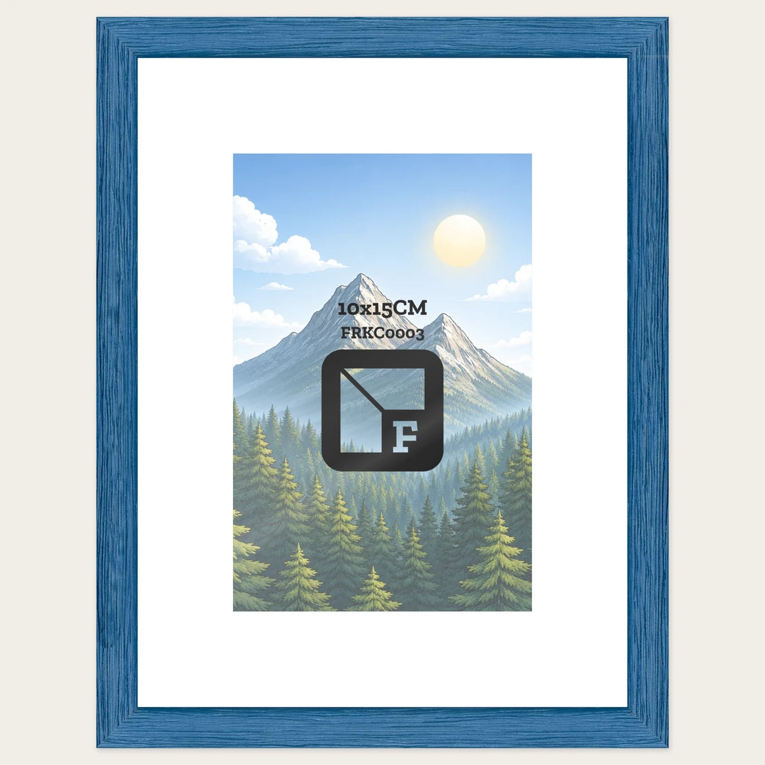 Kit cornice da tavolo Blu e Bianco — foto 10x15 cm con passepartout | FRKC0003 10x15CM