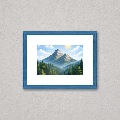 Il kit cornice da tavolo 10×15 cm a parete di traverso, con una fotografia di esempio dentro