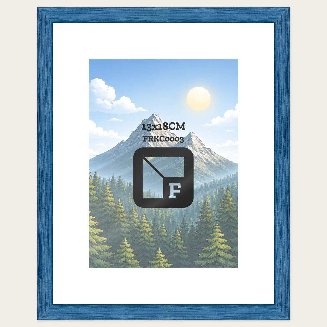 Kit cornice da tavolo Blu e Bianco — foto 13x18 cm con passepartout | FRKC0003 13x18CM