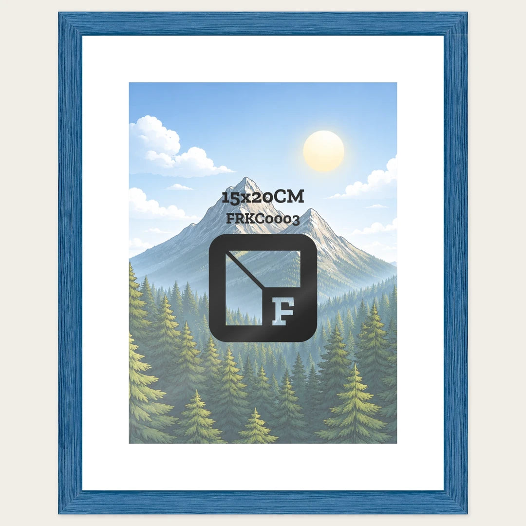 Kit cornice da tavolo Blu e Bianco — foto 15x20 cm con passepartout | FRKC0003 15x20CM