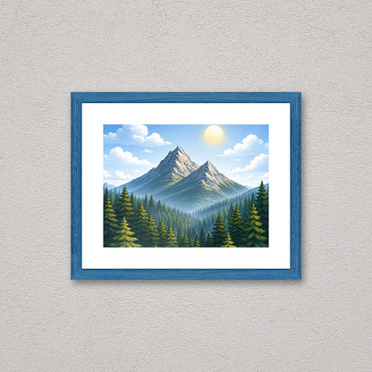 Il kit cornice da tavolo 15×20 cm a parete di traverso, con una fotografia di esempio dentro