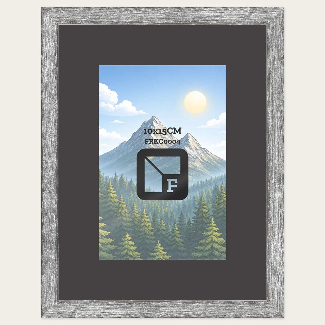 Kit cornice da tavolo Argento e Nero — foto 10x15 cm con passepartout | FRKC0004 10x15CM
