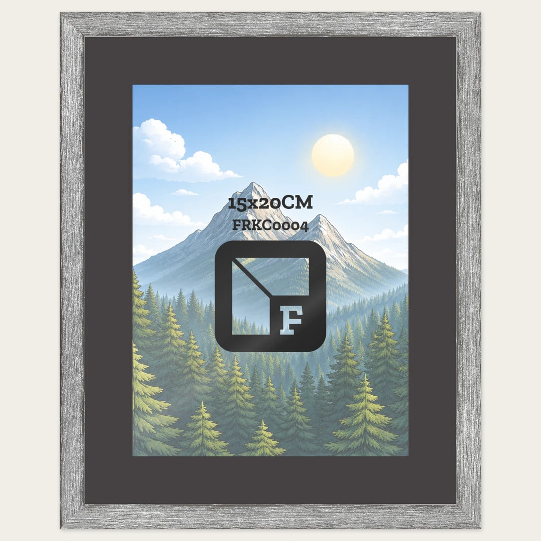 Kit cornice da tavolo Argento e Nero — foto 15x20 cm con passepartout | FRKC0004 15x20CM