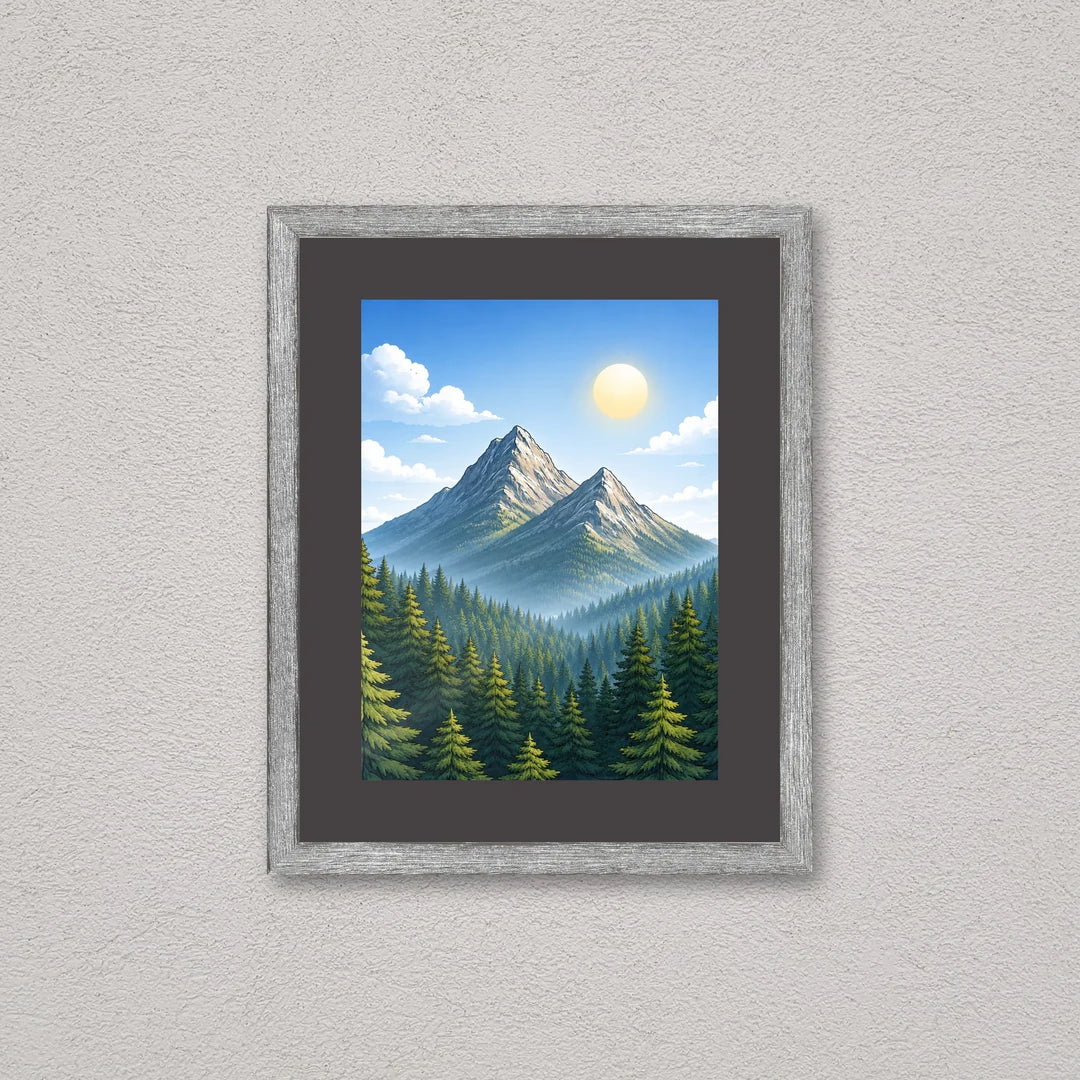 Il kit cornice da tavolo 15×20 cm a parete, con una fotografia di esempio dentro