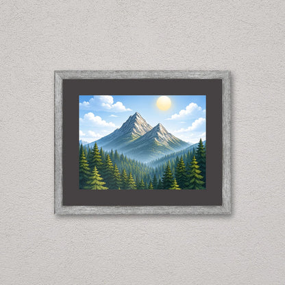 Il kit cornice da tavolo 15×20 cm a parete di traverso, con una fotografia di esempio dentro