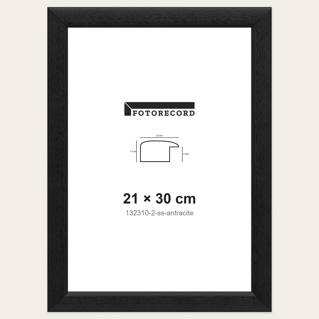 Cornice su misura 21x30 cm — Grigio Satinata | 132310-2-ss-antracite