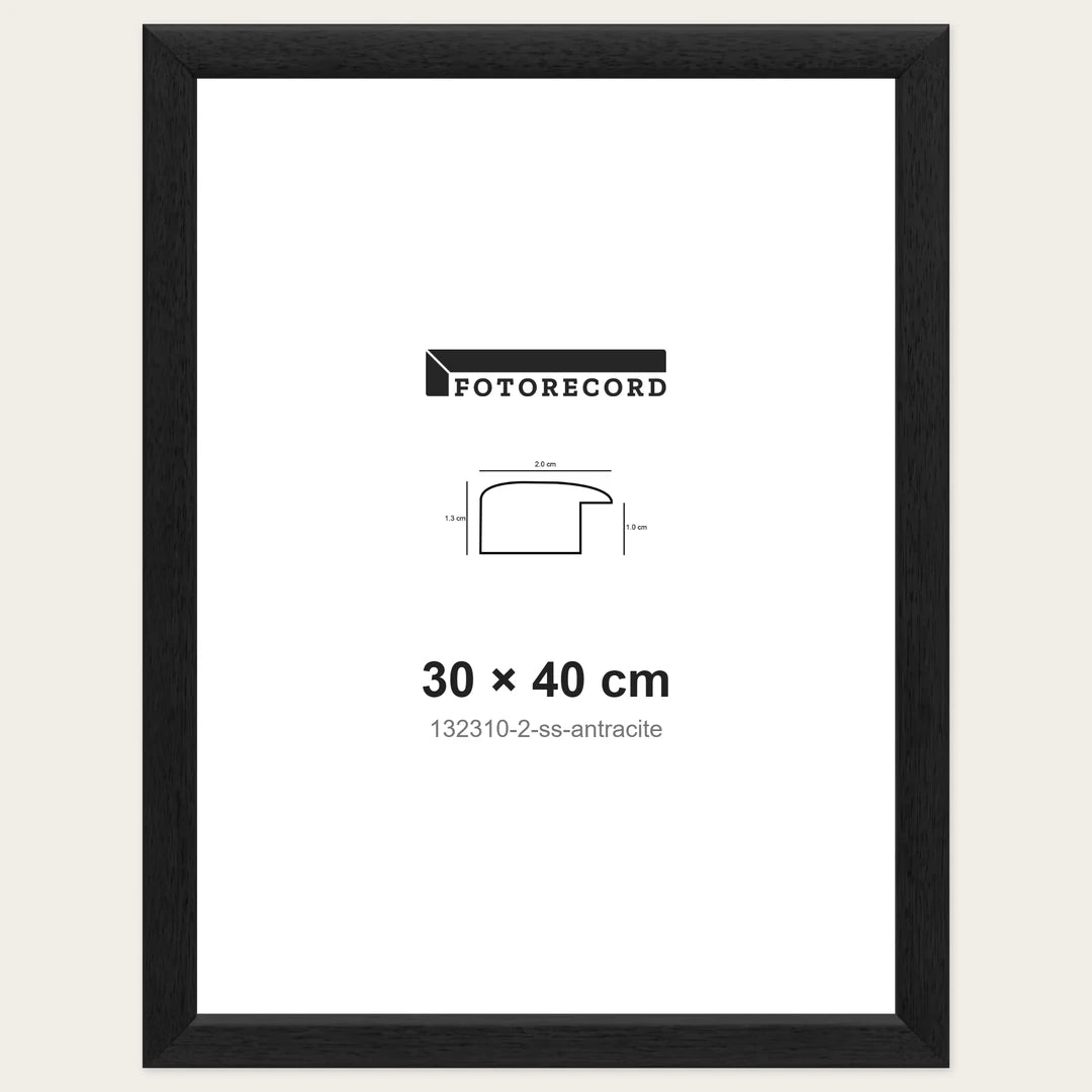 Cornice su misura 30x40 cm — Grigio Satinata | 132310-2-ss-antracite