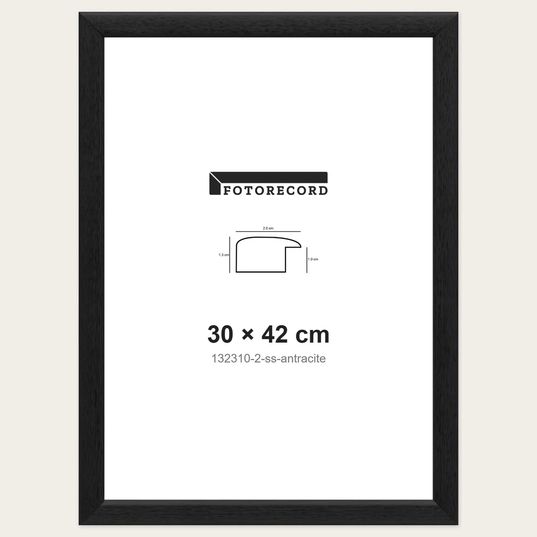 Cornice su misura 30x42 cm — Grigio Satinata | 132310-2-ss-antracite
