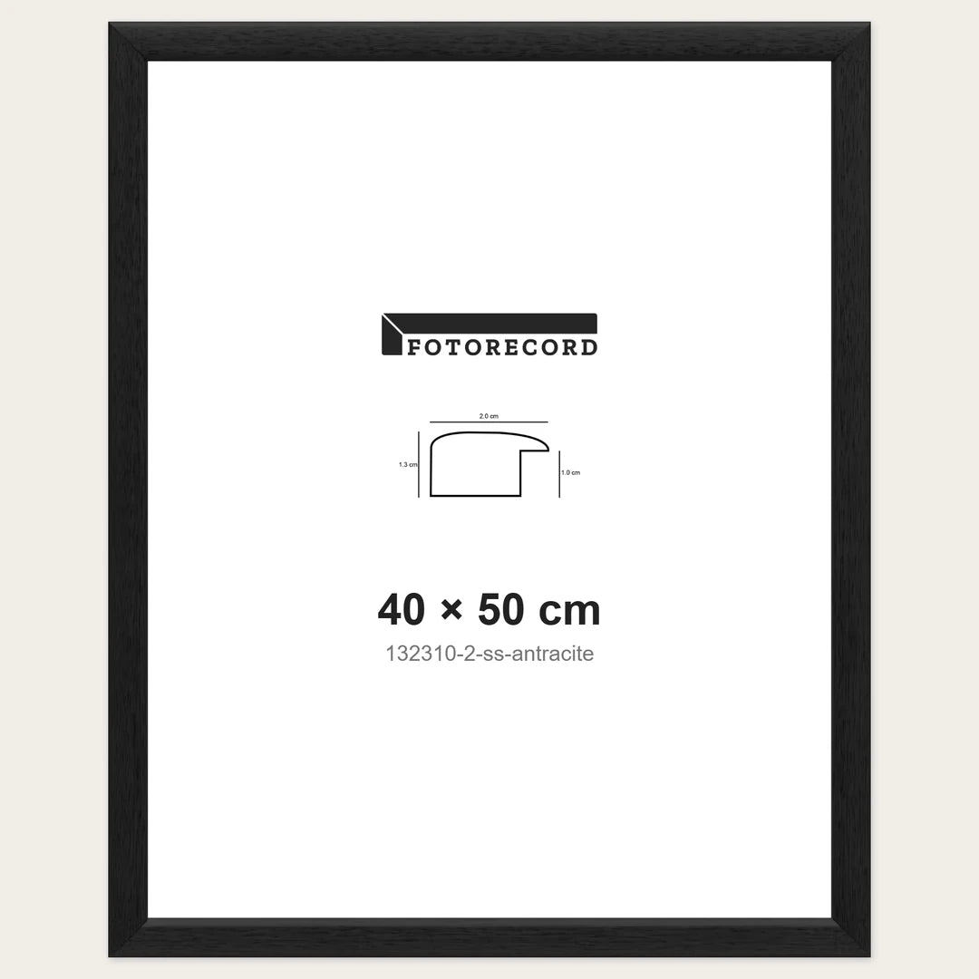 Cornice su misura 40x50 cm — Grigio Satinata | 132310-2-ss-antracite