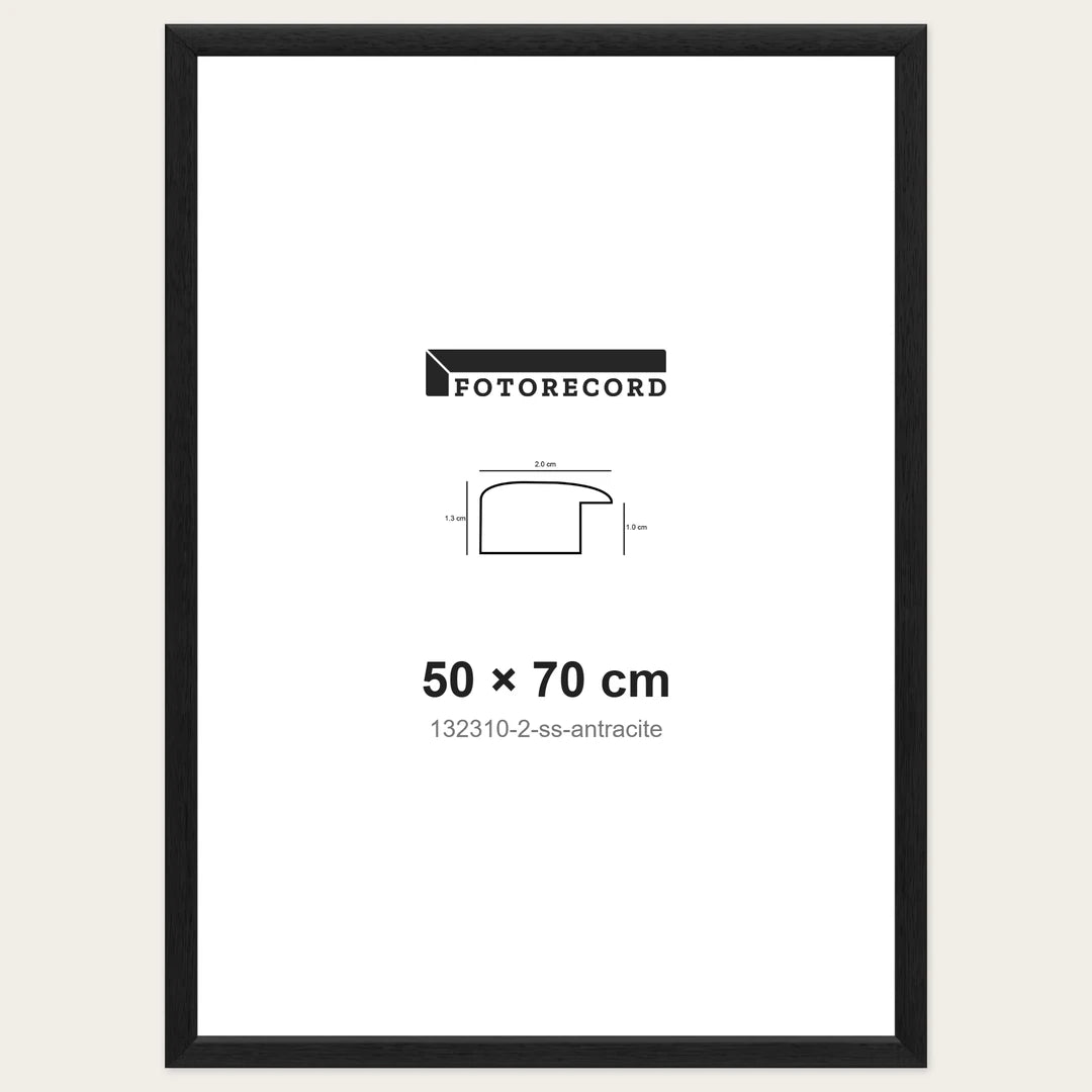 Cornice su misura 50x70 cm — Grigio Satinata | 132310-2-ss-antracite