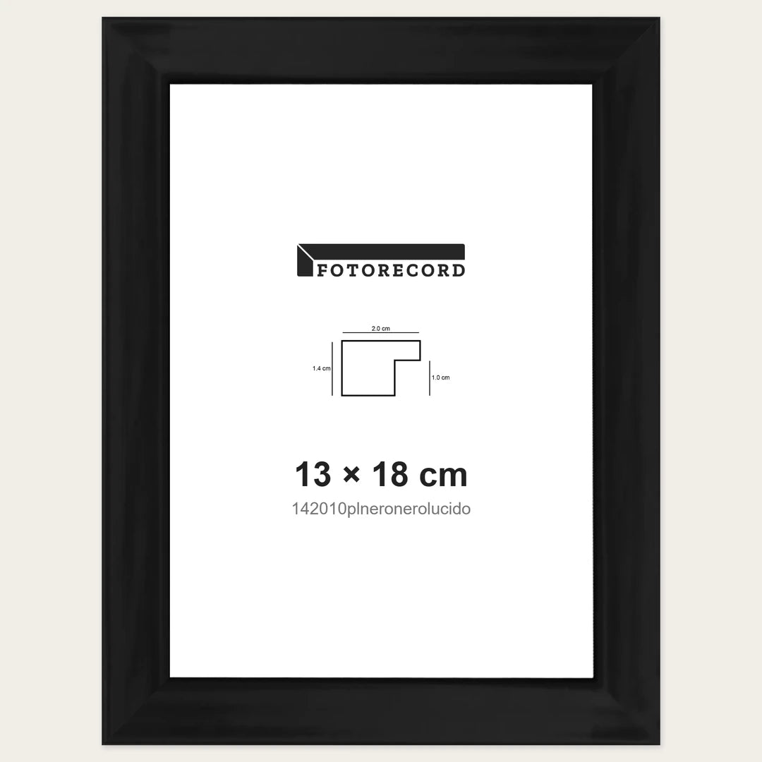 Kit Cornice Completa 13x18 cm — Nero Lucido | 142010plneronerolucido