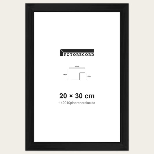 Kit Cornice Completa 20x30 cm — Nero Lucido | 142010plneronerolucido