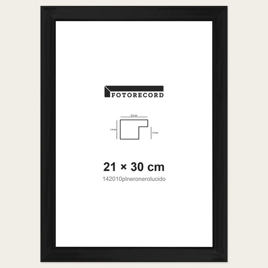 Kit Cornice Completa 21x30 cm — Nero Lucido | 142010plneronerolucido
