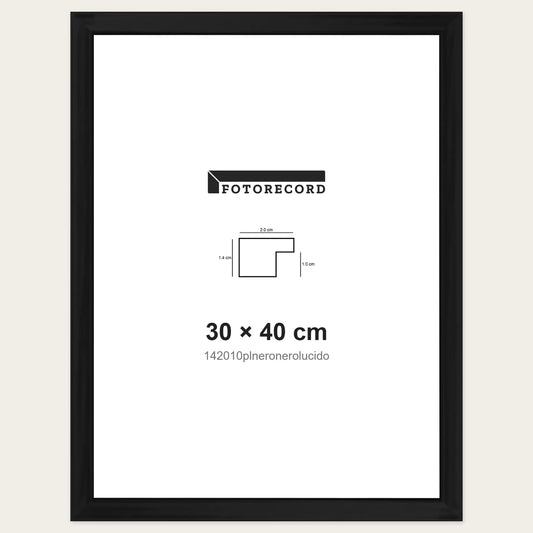 Kit Cornice Completa 30x40 cm — Nero Lucido | 142010plneronerolucido