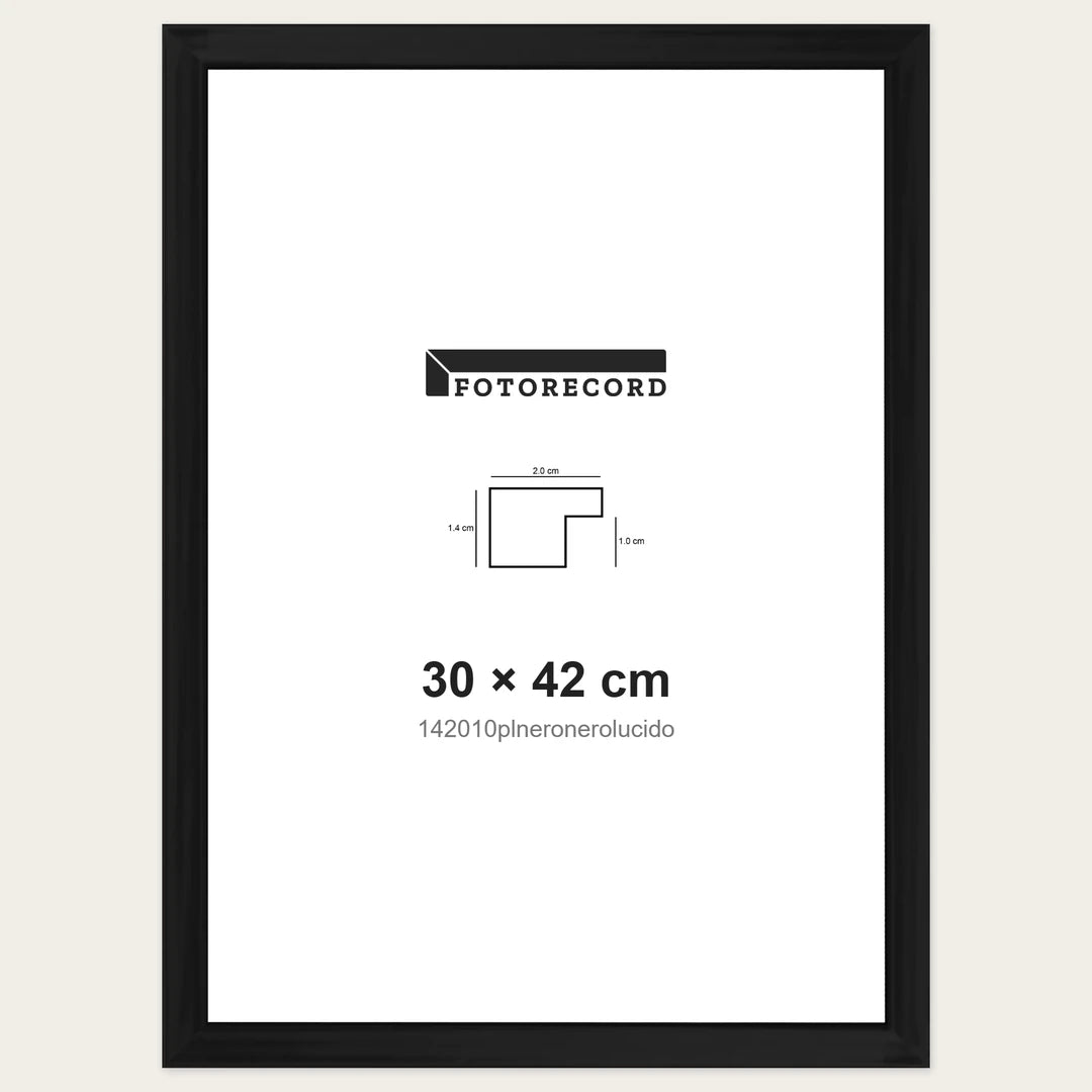 Kit Cornice Completa 30x42 cm — Nero Lucido | 142010plneronerolucido
