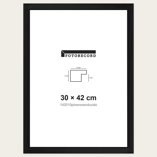 Kit Cornice Completa 30x42 cm — Nero Lucido | 142010plneronerolucido