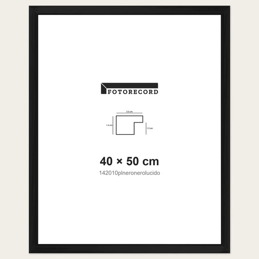 Kit Cornice Completa 40x50 cm — Nero Lucido | 142010plneronerolucido