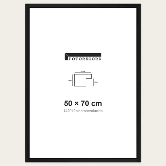 Kit Cornice Completa 50x70 cm — Nero Lucido | 142010plneronerolucido