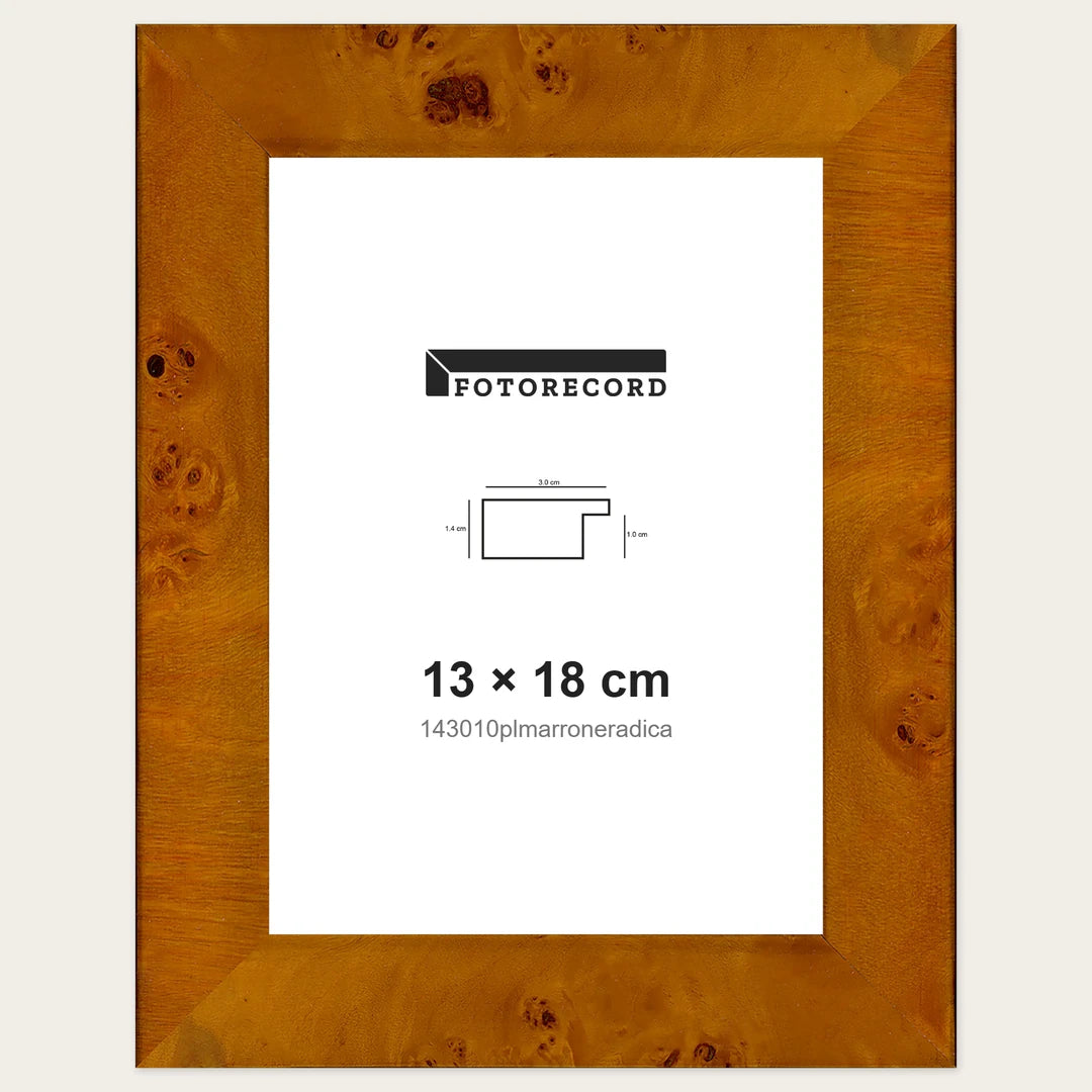 Kit Cornice Completa 13x18 cm — Marrone Lucido | 143010plmarroneradica