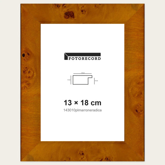 Cornice su misura 13x18 cm — Marrone Lucida | 143010plmarroneradica