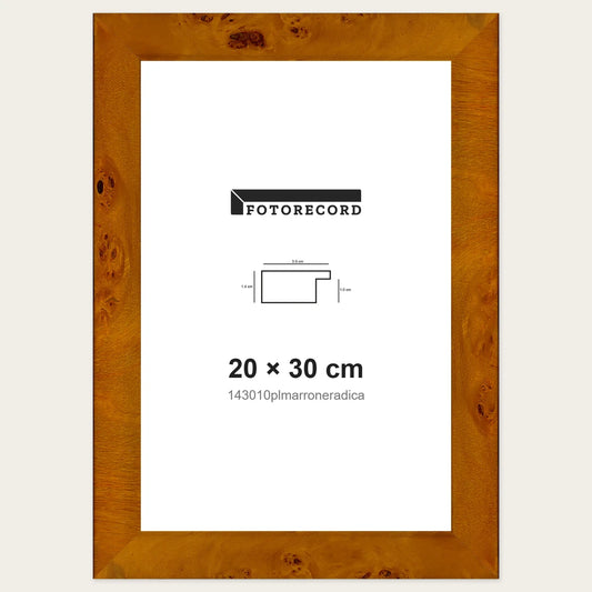 Cornice su misura 20x30 cm — Marrone Lucida | 143010plmarroneradica