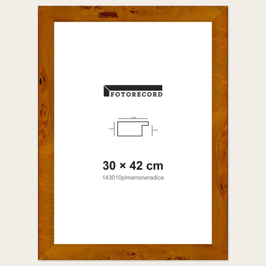 Cornice su misura 30x42 cm — Marrone Lucida | 143010plmarroneradica