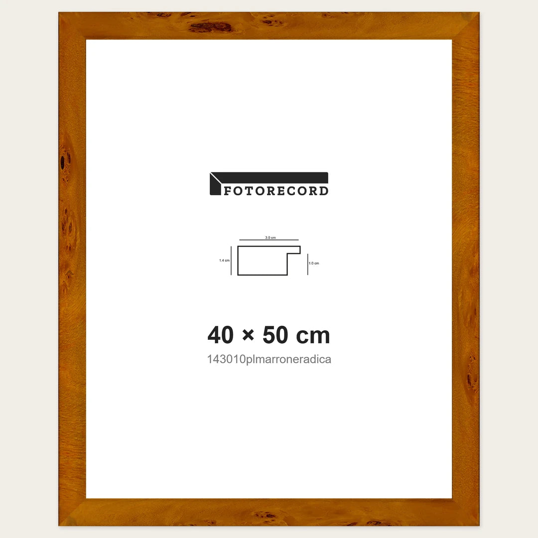 Kit Cornice Completa 40x50 cm — Marrone Lucido | 143010plmarroneradica