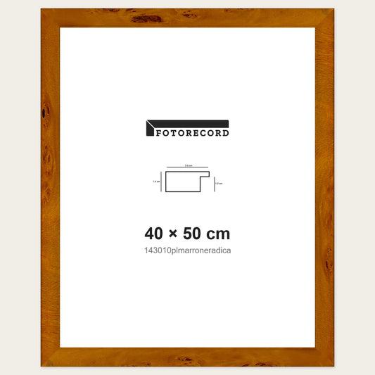 Cornice su misura 40x50 cm — Marrone Lucida | 143010plmarroneradica