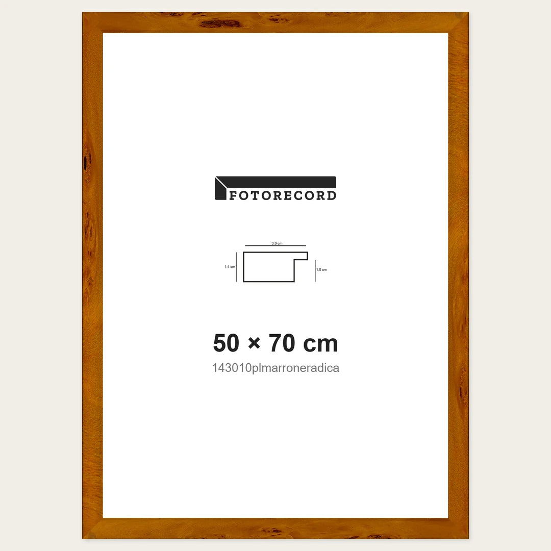 Kit Cornice Completa 50x70 cm — Marrone Lucido | 143010plmarroneradica