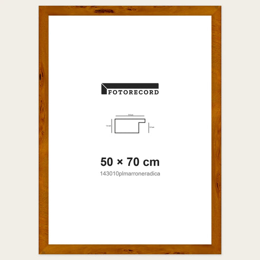 Cornice su misura 50x70 cm — Marrone Lucida | 143010plmarroneradica