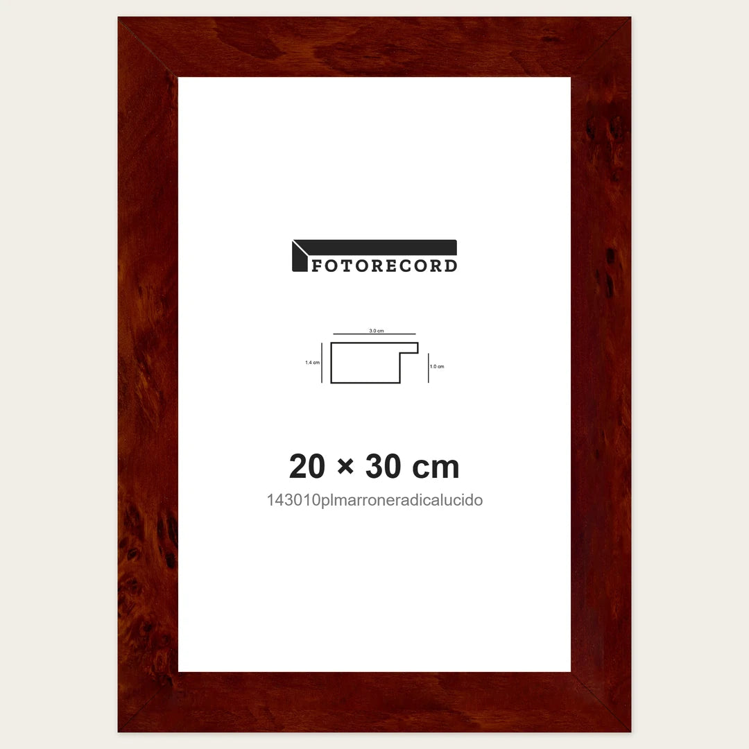 Kit Cornice Completa 20x30 cm — Marrone Lucido | 143010plmarroneradicalucido