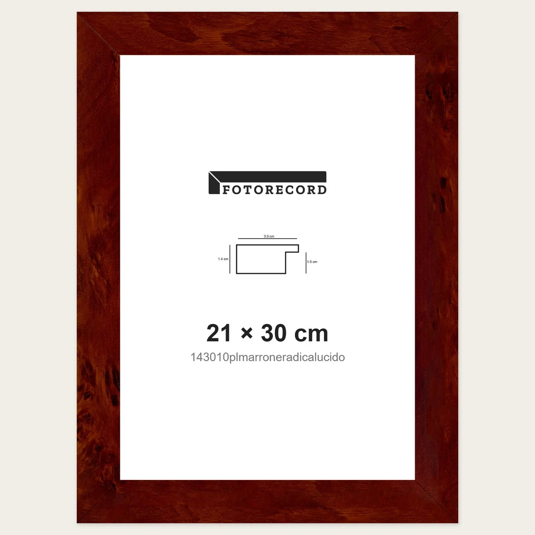 Kit Cornice Completa 21x30 cm — Marrone Lucido | 143010plmarroneradicalucido
