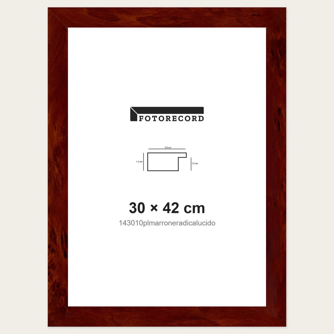 Kit Cornice Completa 30x42 cm — Marrone Lucido | 143010plmarroneradicalucido