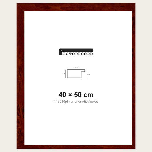 Kit Cornice Completa 40x50 cm — Marrone Lucido | 143010plmarroneradicalucido