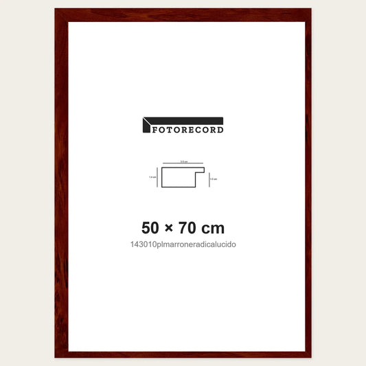 Kit Cornice Completa 50x70 cm — Marrone Lucido | 143010plmarroneradicalucido