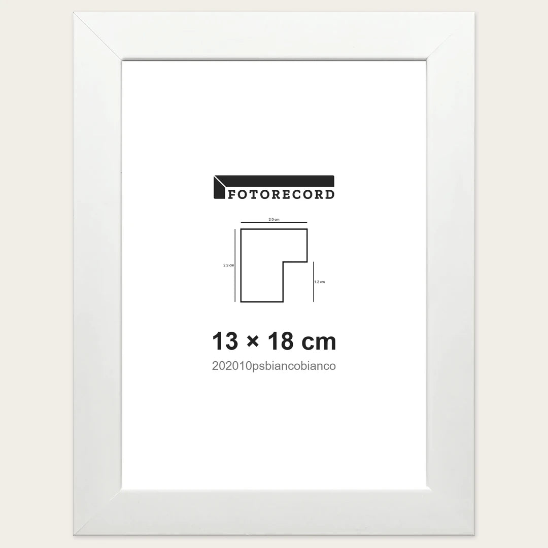 Kit Cornice Completa 13x18 cm — Bianco Satinato | 202010psbiancobianco