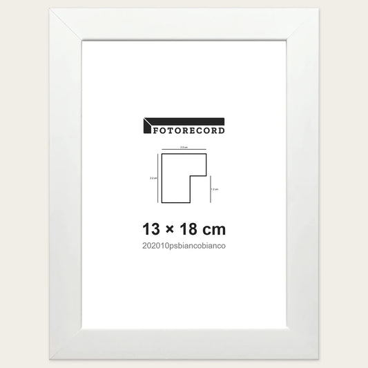 Kit Cornice Completa 13x18 cm — Bianco Satinato | 202010psbiancobianco