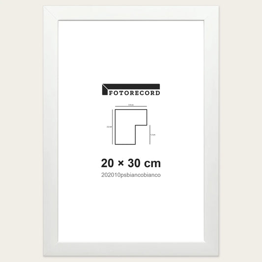 Kit Cornice Completa 20x30 cm — Bianco Satinato | 202010psbiancobianco