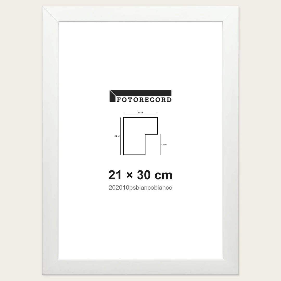Kit Cornice Completa 21x30 cm — Bianco Satinato | 202010psbiancobianco