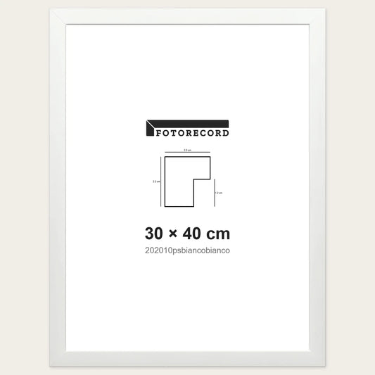 Kit Cornice Completa 30x40 cm — Bianco Satinato | 202010psbiancobianco