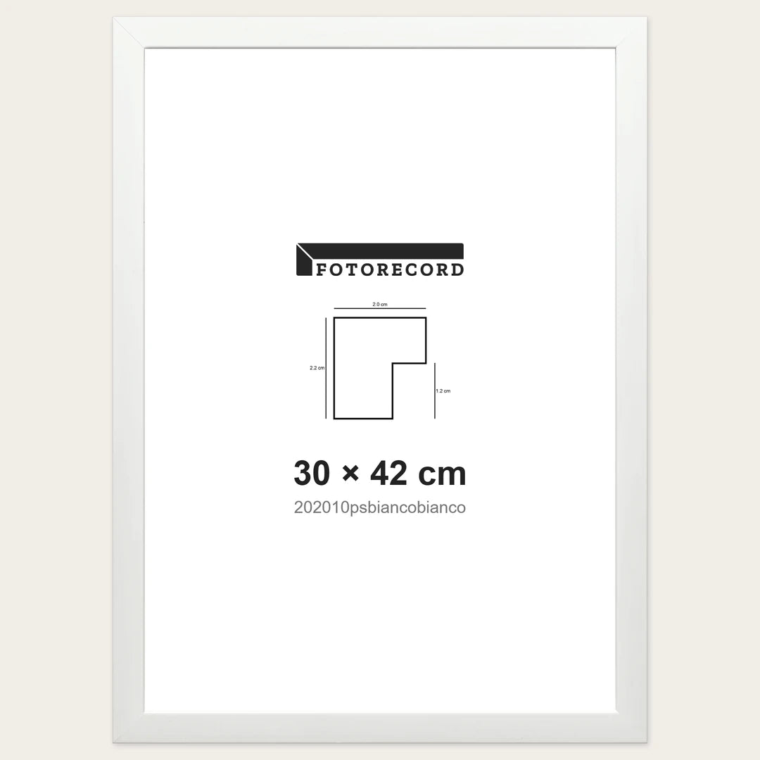 Kit Cornice Completa 30x42 cm — Bianco Satinato | 202010psbiancobianco