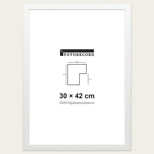 Kit Cornice Completa 30x42 cm — Bianco Satinato | 202010psbiancobianco