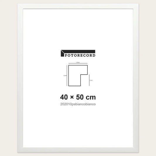Kit Cornice Completa 40x50 cm — Bianco Satinato | 202010psbiancobianco