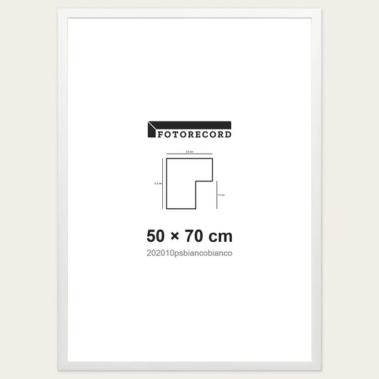 Kit Cornice Completa 50x70 cm — Bianco Satinato | 202010psbiancobianco