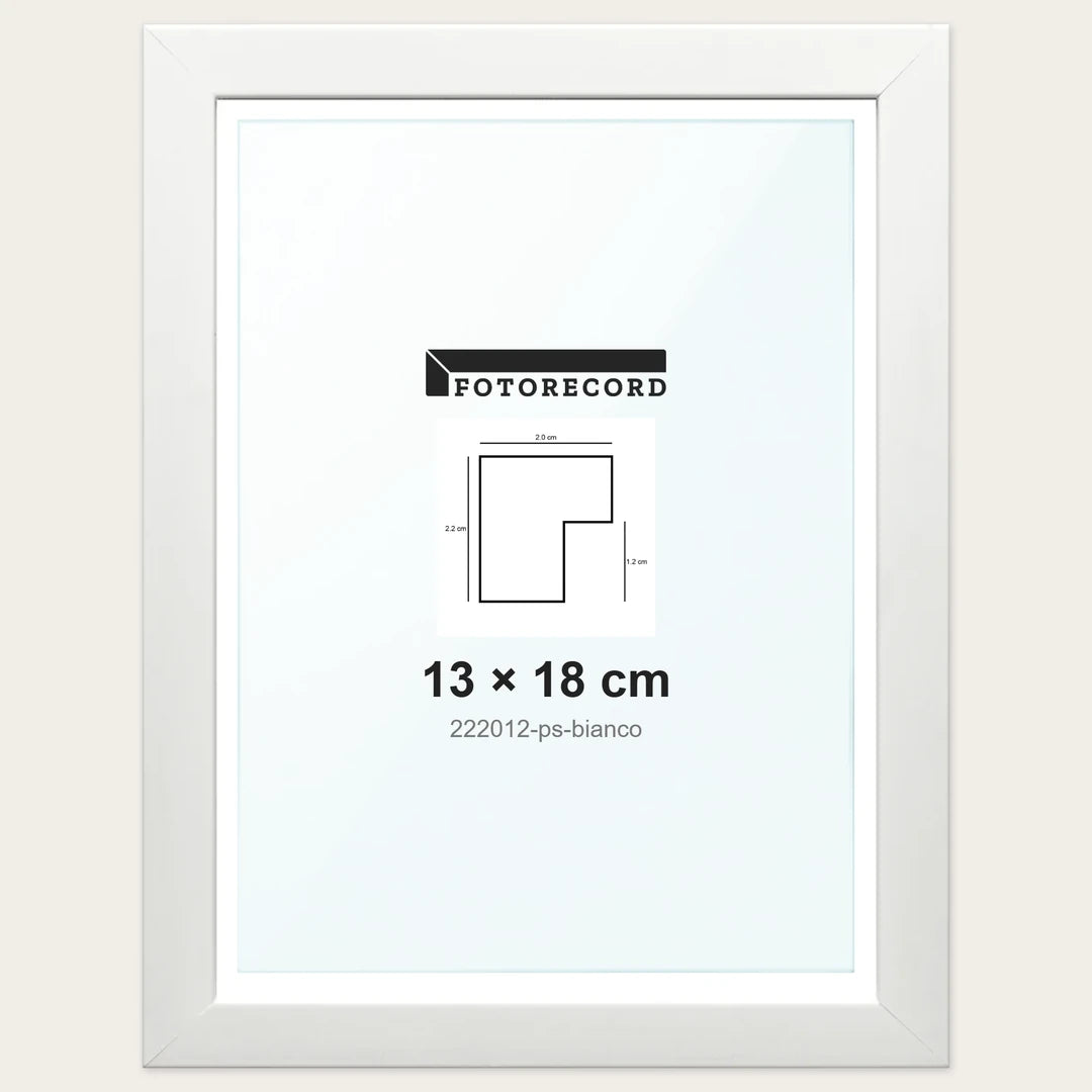 Cornice su misura 13x18 cm — Bianco Satinata | 222012-ps-bianco
