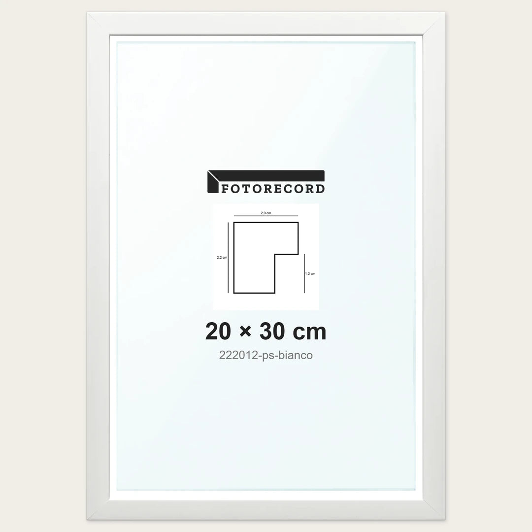 Cornice su misura 20x30 cm — Bianco Satinata | 222012-ps-bianco