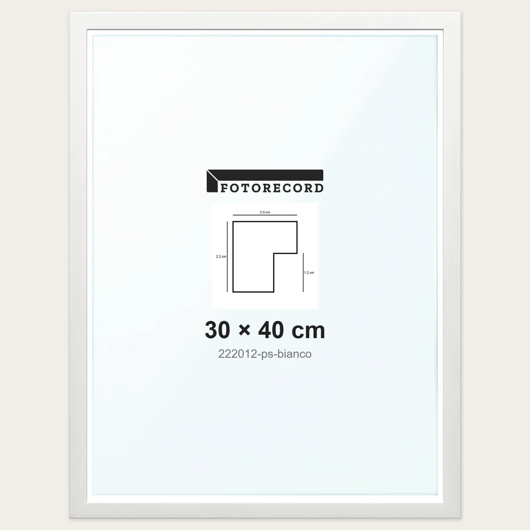 Cornice su misura 30x40 cm — Bianco Satinata | 222012-ps-bianco